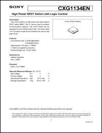 datasheet for CXG1134EN by Sony Semiconductor
