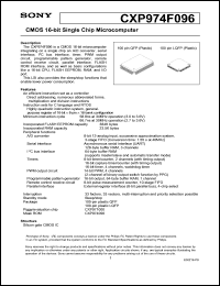 datasheet for CXP974F096 by Sony Semiconductor