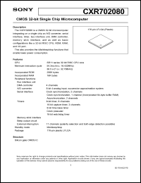 datasheet for CXR702080 by Sony Semiconductor