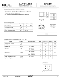 datasheet for KF836FU by Korea Electronics Co., Ltd.