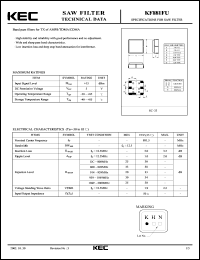 datasheet for KF881FU by Korea Electronics Co., Ltd.
