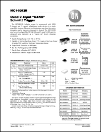 datasheet for MC14093BCP by ON Semiconductor