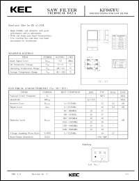 datasheet for KF947FU by Korea Electronics Co., Ltd.