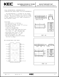 datasheet for KIA7102AF by Korea Electronics Co., Ltd.
