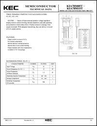 datasheet for KIA78M05T by Korea Electronics Co., Ltd.