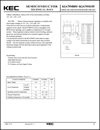 datasheet for KIA79M05F by Korea Electronics Co., Ltd.