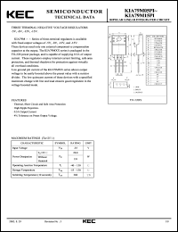 datasheet for KIA79M05T by Korea Electronics Co., Ltd.
