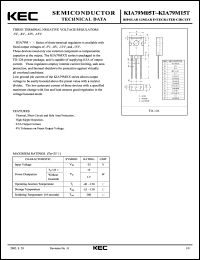 datasheet for KIA79M08T by Korea Electronics Co., Ltd.