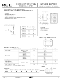 datasheet for KRA521T by Korea Electronics Co., Ltd.