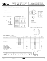 datasheet for KRA570U by Korea Electronics Co., Ltd.