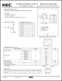datasheet for KRA736U by Korea Electronics Co., Ltd.
