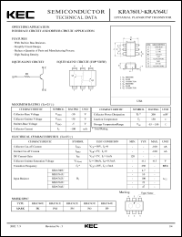 datasheet for KRA760U by Korea Electronics Co., Ltd.