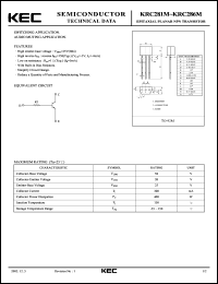 datasheet for KRC281M by Korea Electronics Co., Ltd.