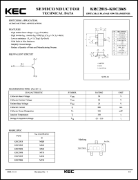 datasheet for KRC281S by Korea Electronics Co., Ltd.