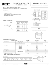 datasheet for KRC644T by Korea Electronics Co., Ltd.