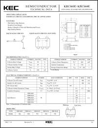 datasheet for KRC660E by Korea Electronics Co., Ltd.