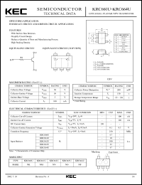 datasheet for KRC662U by Korea Electronics Co., Ltd.