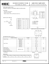 datasheet for KRC836U by Korea Electronics Co., Ltd.