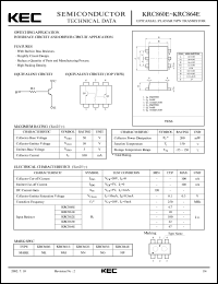 datasheet for KRC861E by Korea Electronics Co., Ltd.