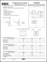 datasheet for KRX204U by Korea Electronics Co., Ltd.