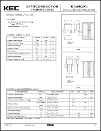datasheet for KTA1042D by Korea Electronics Co., Ltd.
