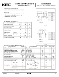 datasheet for KTA1045D by Korea Electronics Co., Ltd.