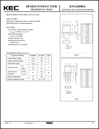 datasheet for KTA1204D by Korea Electronics Co., Ltd.