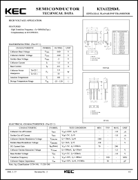datasheet for KTA1225D by Korea Electronics Co., Ltd.