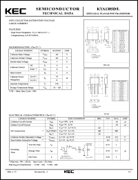 datasheet for KTA1385D by Korea Electronics Co., Ltd.