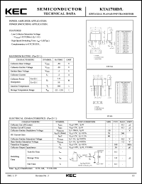datasheet for KTA1718D by Korea Electronics Co., Ltd.