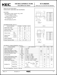 datasheet for KTA1862D by Korea Electronics Co., Ltd.