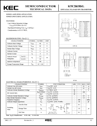 datasheet for KTC2815D by Korea Electronics Co., Ltd.