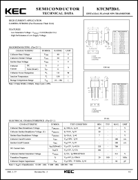 datasheet for KTC3072D by Korea Electronics Co., Ltd.