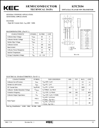 datasheet for KTC3114 by Korea Electronics Co., Ltd.