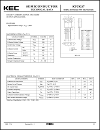 datasheet for KTC4217 by Korea Electronics Co., Ltd.