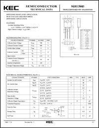datasheet for MJE13003 by Korea Electronics Co., Ltd.