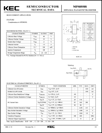 datasheet for MPS8550S by Korea Electronics Co., Ltd.