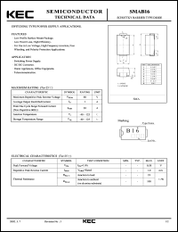 datasheet for SMAB16 by Korea Electronics Co., Ltd.