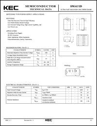 datasheet for SMAU1D by Korea Electronics Co., Ltd.