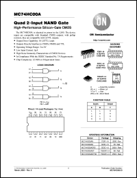 datasheet for MC74HC00ADT by ON Semiconductor