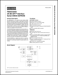 datasheet for FM25C020U by Fairchild Semiconductor