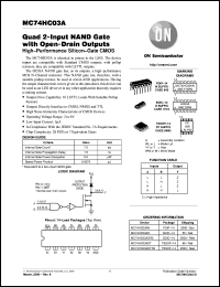 datasheet for MC74HC03AD by ON Semiconductor