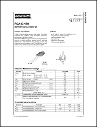 datasheet for FQA13N80 by Fairchild Semiconductor