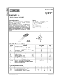 datasheet for FQA140N10 by Fairchild Semiconductor