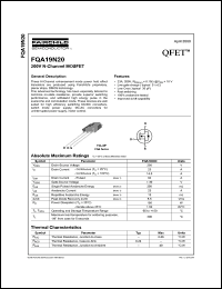 datasheet for FQA19N20 by Fairchild Semiconductor