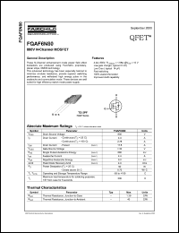 datasheet for FQAF6N80 by Fairchild Semiconductor