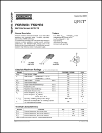 datasheet for FQB2N80 by Fairchild Semiconductor