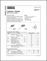 datasheet for FQB5N90 by Fairchild Semiconductor