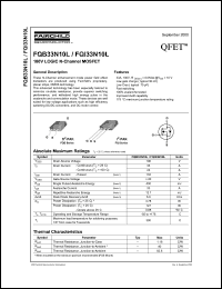 datasheet for FQI33N10L by Fairchild Semiconductor