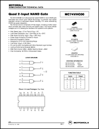 datasheet for MC74VHC00M by ON Semiconductor